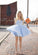 Homecoming Dresses Alexandra BLUE V NECK TULLE SHORT DRESS DZ12076