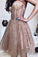 Sparkly Beaded Strapless Dusty Josie Homecoming Dresses Rose DZ15549
