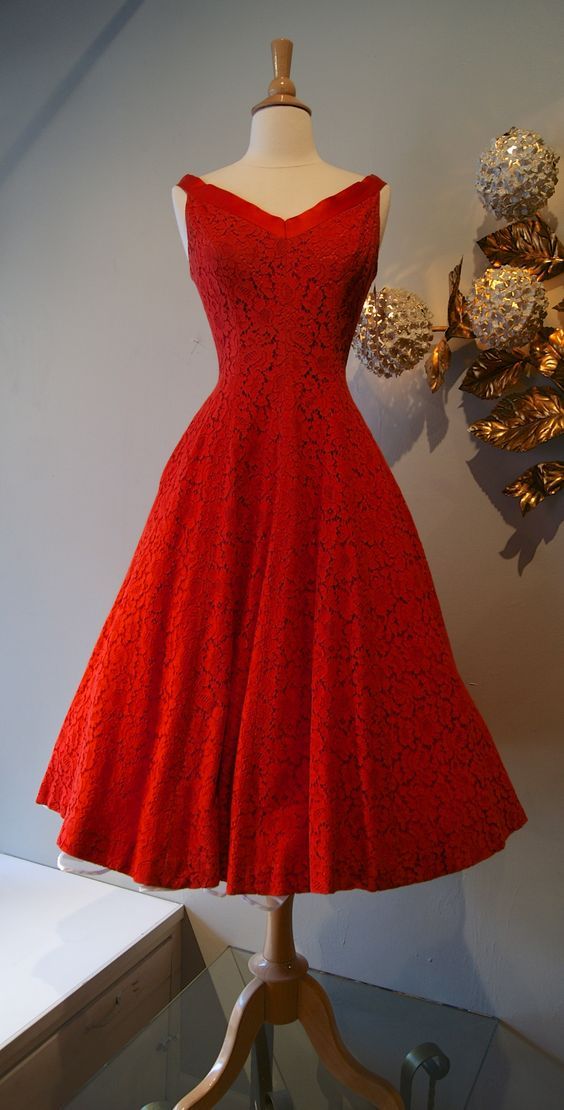 Red Dress Dress A Line Lace Homecoming Dresses Urania DZ1628