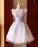 V Neck A Line Homecoming Dresses Winnie Cocktail Lace Applique Short Dresses DZ1685