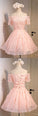 Off-The-Shoulder Homecoming Dresses Cameron Short Tulle With Flowers DZ169