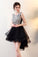 High Low Black Homecoming Dresses Cassie Party Dress With Silver Sequins Top Party Dress DZ17933
