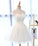 White Short Dress White Lace Desiree Homecoming Dresses DZ2056