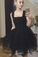 Black Angelique Homecoming Dresses Tulle Short Black Party Dress DZ21325