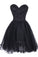 Black Beaded Embellished Sweetheart Short Homecoming Dresses Nevaeh Tulle DZ22497