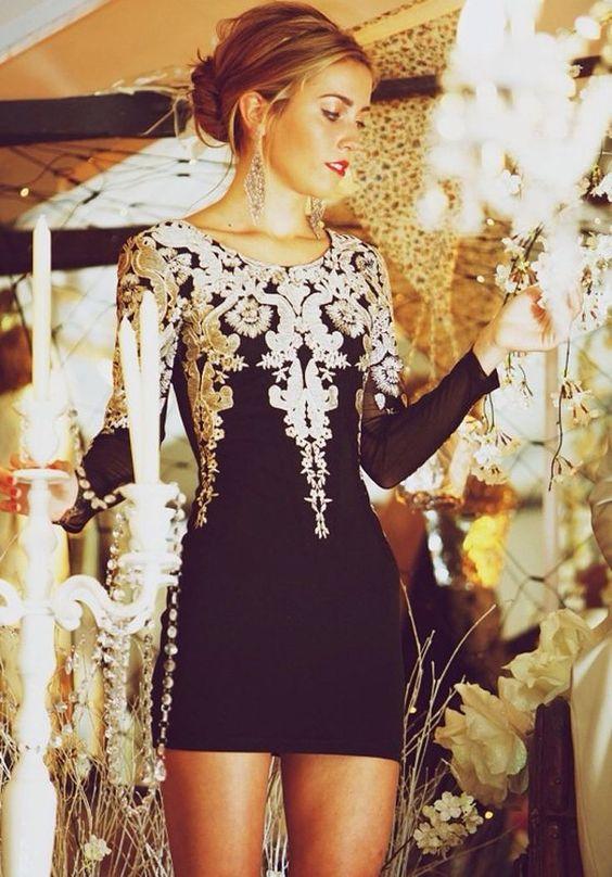 Short Mini Embroidered Vintage Dress Appliqued Lace Cocktail Virginia Homecoming Dresses Black Party DZ2279