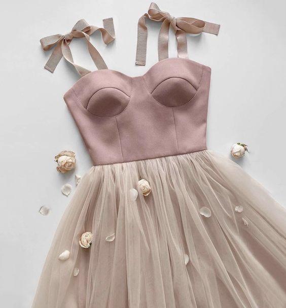 Tulle Shortparty Dress Short Homecoming Dresses Pink Blanche DZ23172