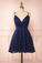 A-Line Spaghetti Straps Short Sidney Homecoming Dresses Lace DZ23731