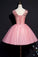 Blush Floral Embroidered Marilyn Pink Homecoming Dresses Short DZ24333