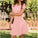 Off Shoulder Dresses A-Line Pink Homecoming Dresses Kallie DZ2759