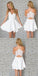 White Homecoming Dresses Undine Short Back To School Wear DZ2916