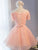 Off Shoulder Short Lovely Party Dress Pink Jaelynn Homecoming Dresses For Sale DZ2938