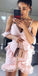 Custom Homecoming Dresses Pink Susie Lace Made Sheath DZ3717