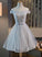 Cute Off The Shoulder Lace Homecoming Dresses Rosemary And Tulle Knee Length Party Dress DZ3863