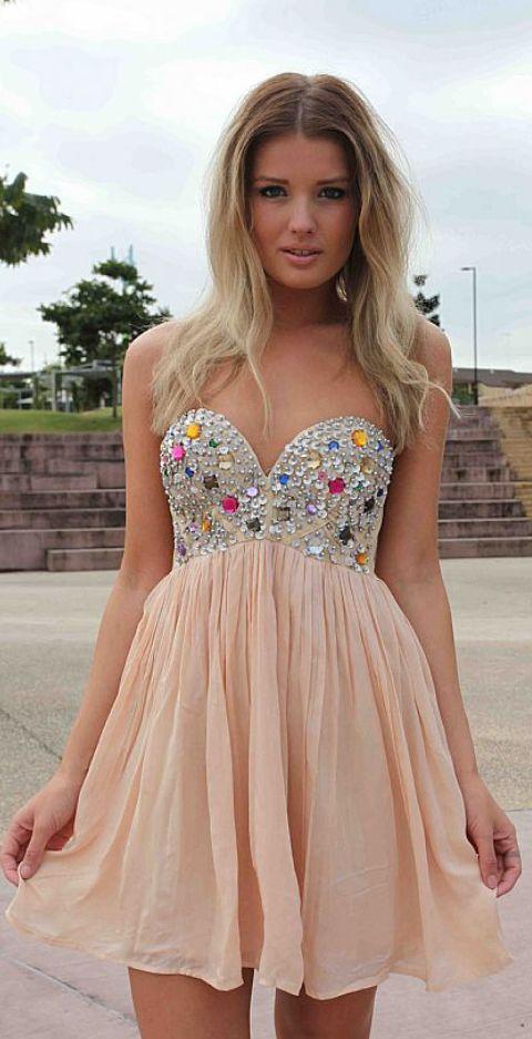 Kamora Homecoming Dresses Cute Sweetheart Empire Waist Junior DZ4464