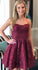Spaghetti Straps Short Champagne Maliyah Homecoming Dresses With Appliques DZ5118