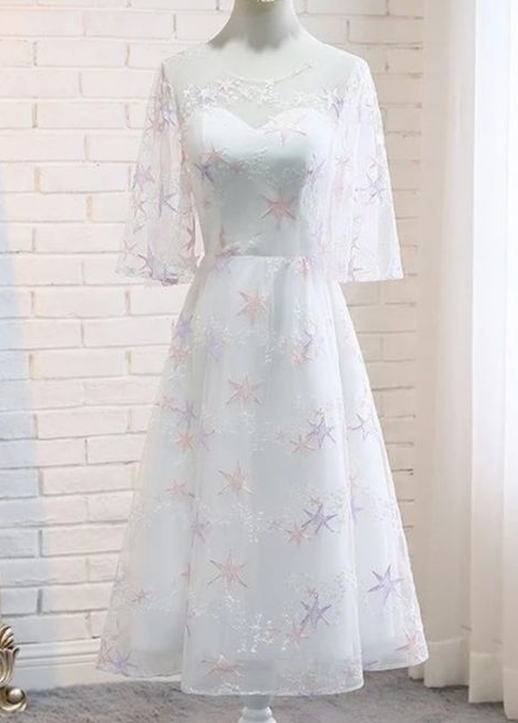 Charming Tea Elizabeth Homecoming Dresses Length Simple Cheap A-Line Party Dresses DZ5311