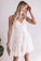 2022 A Line Nora Homecoming Dresses White Short Dress DZ5643