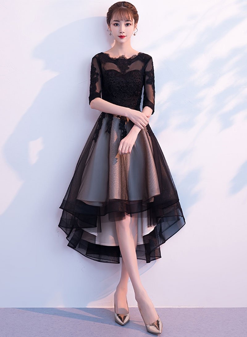 Black Tulle Lace Homecoming Dresses Belinda Short Dress DZ728