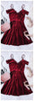 Homecoming Dresses Lizbeth Burgundy Spaghetti Short Dress Chic Evening Dress Fashion Party Dress DZ815