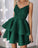 Fashion Green Short Lindsay Homecoming Dresses With Straps DZ8494