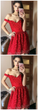 Fancy Off Shoulder Red Chic Semi Formal Party Gowns Robin Homecoming Dresses DZ958