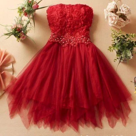 Charming Strapless Mariam Homecoming Dresses Chiffon Short With Appliques DZ9683