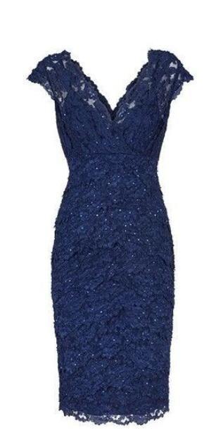 Navy Blue Short Mother Of Lace Homecoming Dresses Hadley The Brides Dresses DZ9764