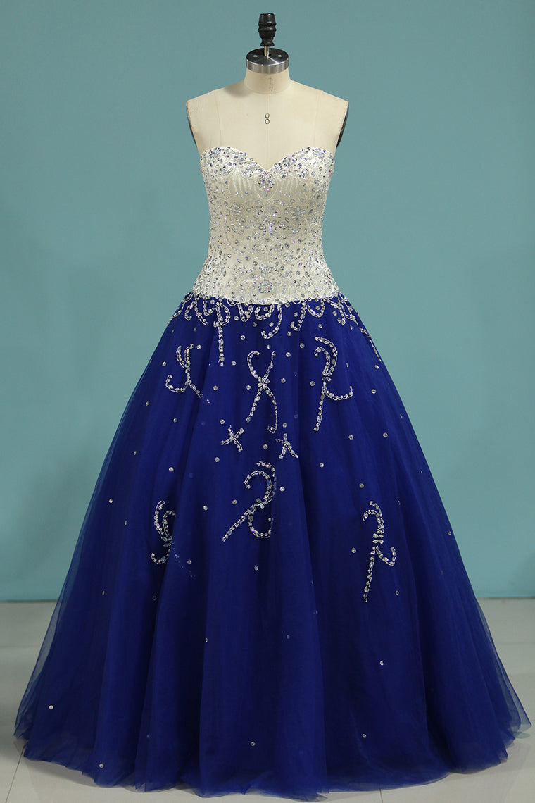 2024 Bicolor Sweetheart Quinceanera Dresses Ball Gown Floor-Length With Beads