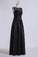2022 Prom Dresses Bateau A Line With Beaded Tulle Bodice Pick Up Long Satin Skirt