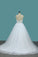 2024 A Line Wedding Dress Halter Beaded Straps And Waistline Tulle Pleated Bodice