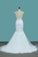 2024 Scoop Tulle Mermaid Wedding Dresses With Applique Sweep Train Open Back