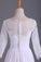 2022 Bateau 3/4 Length Sleeve A Line Wedding Dresses Chiffon With Applique & Handmade Flower