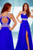 2022 Sexy Prom Dresses A Line Scoop Sweep/Brush Red  Open Back